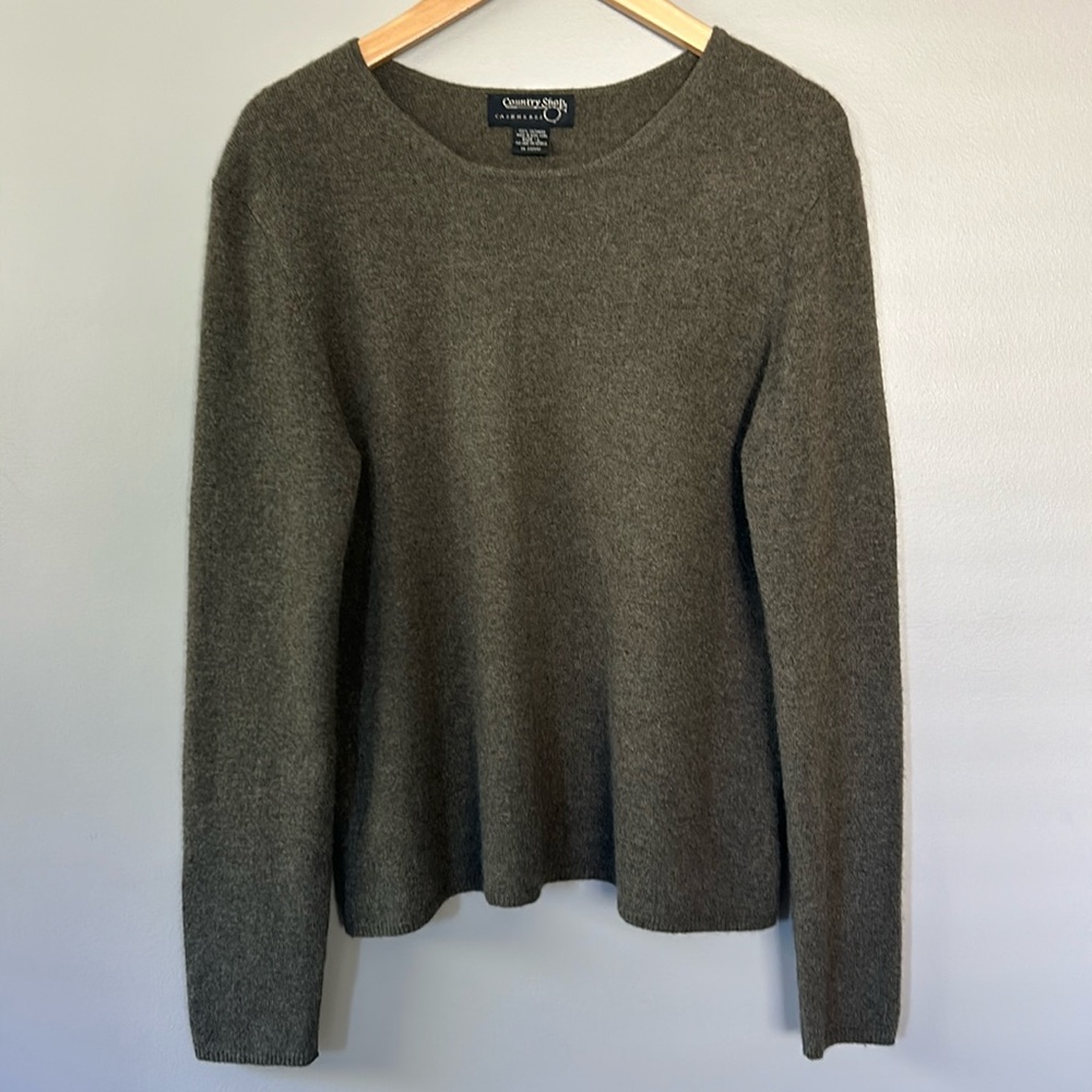Country Shop 100% Cashmere Pullover Sweater Sz L